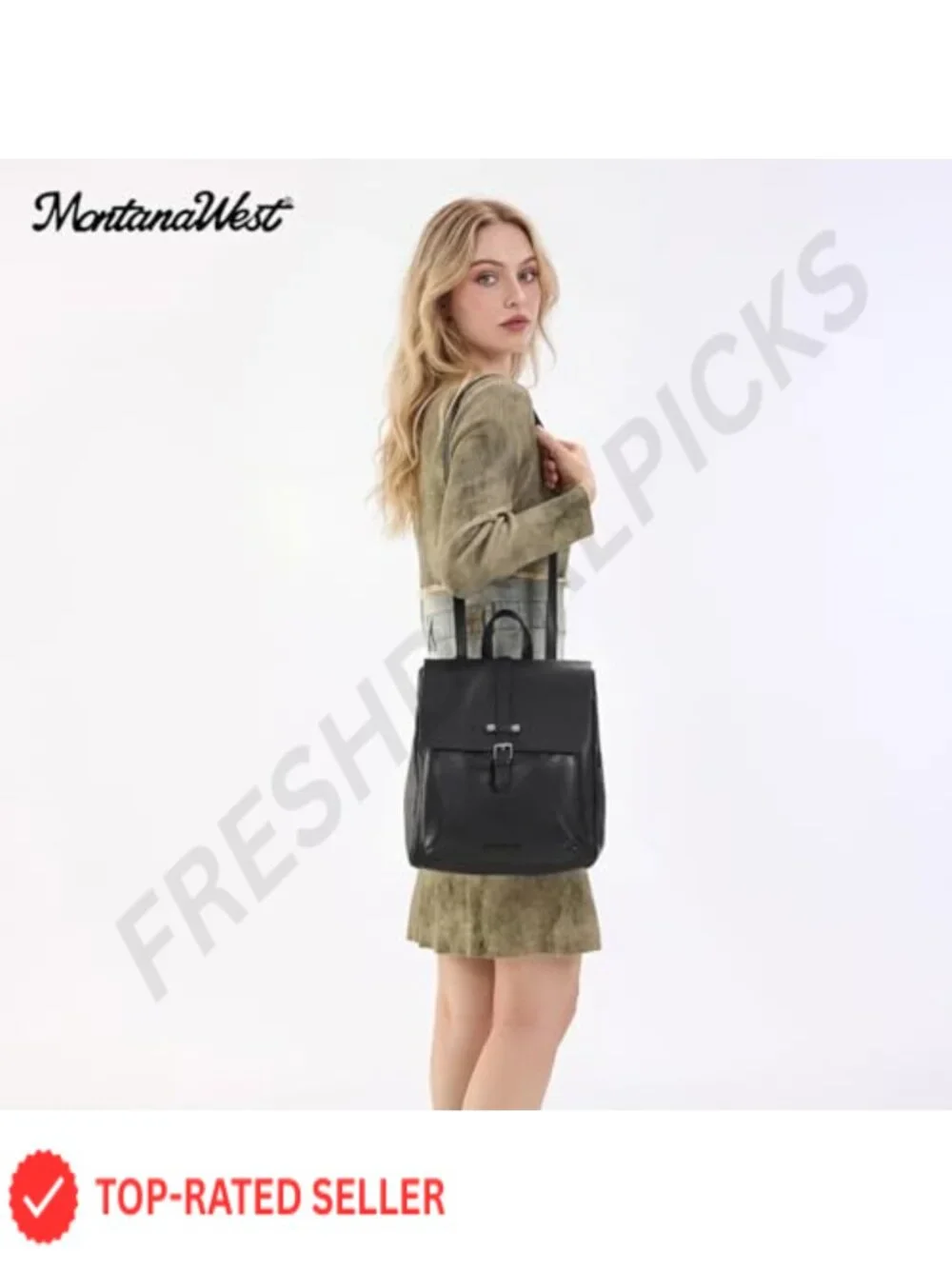 Faux Leather Convertible Backpack Purse Women Travel Daypack Crossbody